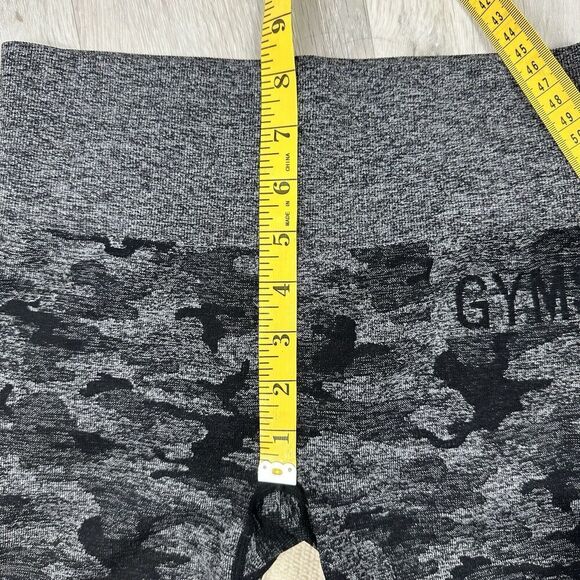 Gymshark Adapt Seamless Black Gray Camo Sports Leggings Size Small - Picture 10 of 11